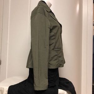 Indige Olive Green 3-Button Lightweight Peplum  Jacket Size M